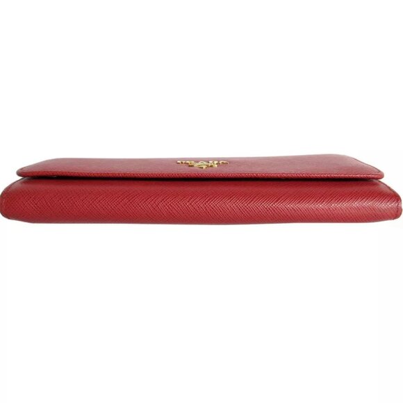Auth PRADA Long Wallet Red leather - Picture 4 of 10